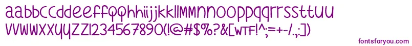 WhatsMyAgeAgain Font – Purple Fonts on White Background