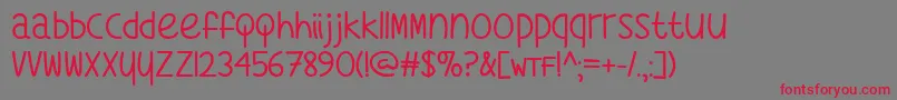 WhatsMyAgeAgain Font – Red Fonts on Gray Background