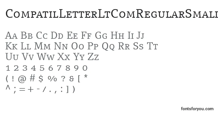 Шрифт CompatilLetterLtComRegularSmallCaps – алфавит, цифры, специальные символы