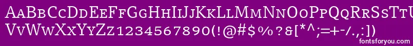 フォントCompatilLetterLtComRegularSmallCaps – 紫の背景に白い文字