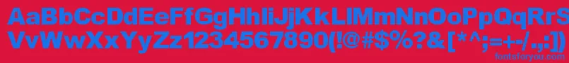 Incite Font – Blue Fonts on Red Background