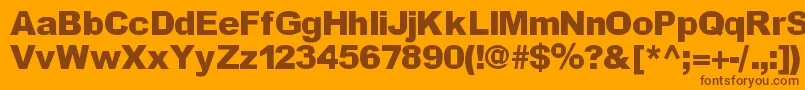 Incite Font – Brown Fonts on Orange Background