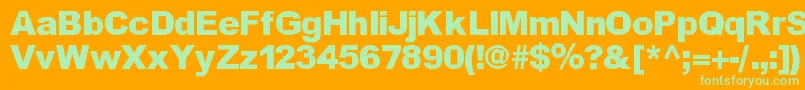 Incite Font – Green Fonts on Orange Background