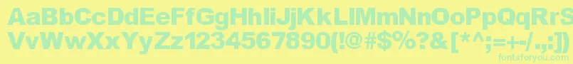 Incite Font – Green Fonts on Yellow Background