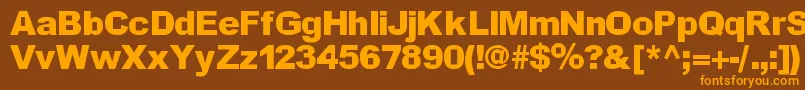 Incite Font – Orange Fonts on Brown Background