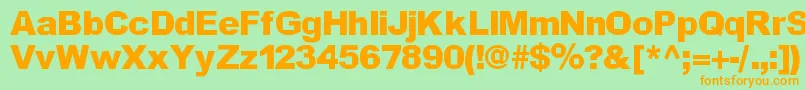 Incite Font – Orange Fonts on Green Background