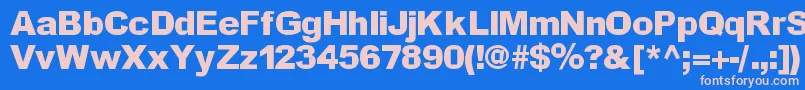 Incite Font – Pink Fonts on Blue Background