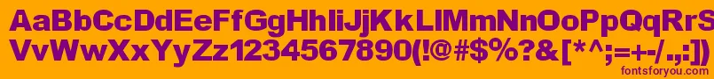 Incite Font – Purple Fonts on Orange Background