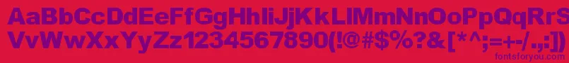 Incite Font – Purple Fonts on Red Background