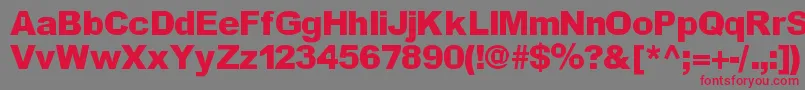 Incite Font – Red Fonts on Gray Background