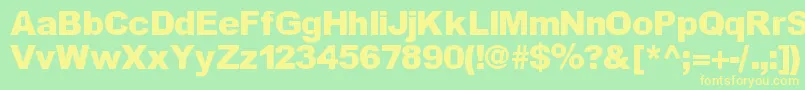 Incite Font – Yellow Fonts on Green Background