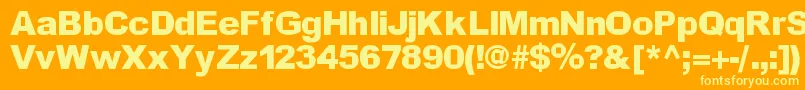 Incite Font – Yellow Fonts on Orange Background