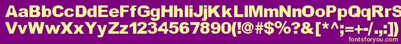 Incite Font – Yellow Fonts on Purple Background
