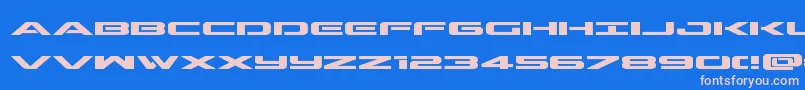 Outriderexpbold Font – Pink Fonts on Blue Background