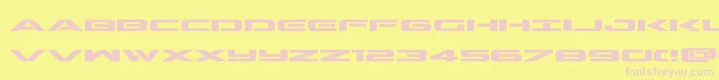 Czcionka Outriderexpbold – różowe czcionki na żółtym tle