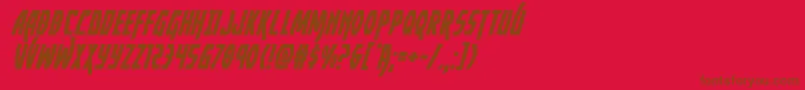 Yankeeclipperital-Schriftart – Braune Schriften auf rotem Hintergrund
