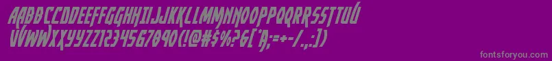フォントYankeeclipperital – 紫の背景に灰色の文字