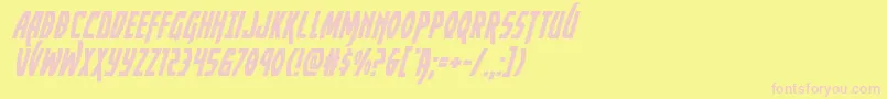 Yankeeclipperital-fontti – vaaleanpunaiset fontit keltaisella taustalla