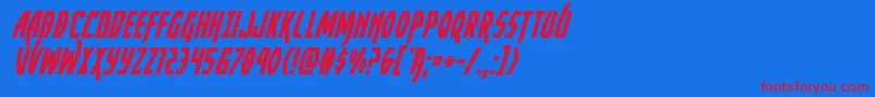 Шрифт Yankeeclipperital – красные шрифты на синем фоне