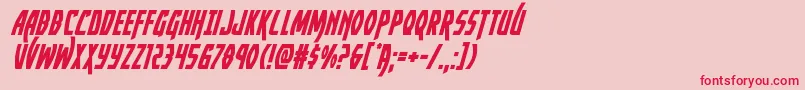 Yankeeclipperital-Schriftart – Rote Schriften auf rosa Hintergrund