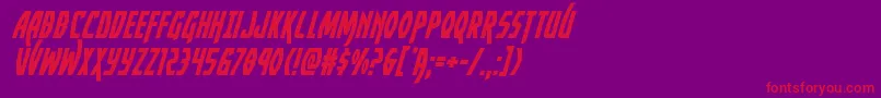 Шрифт Yankeeclipperital – красные шрифты на фиолетовом фоне