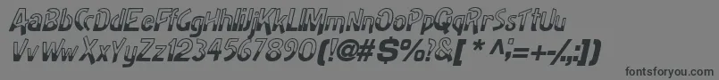 HalfbakedsskItalic Font – Black Fonts on Gray Background