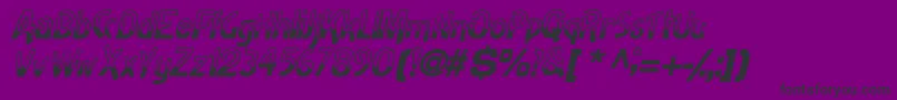 HalfbakedsskItalic Font – Black Fonts on Purple Background
