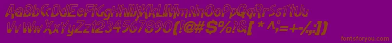 HalfbakedsskItalic Font – Brown Fonts on Purple Background