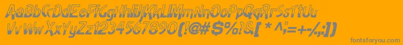 HalfbakedsskItalic Font – Gray Fonts on Orange Background