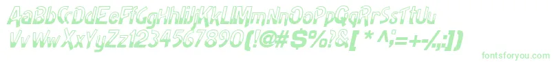 HalfbakedsskItalic Font – Green Fonts on White Background