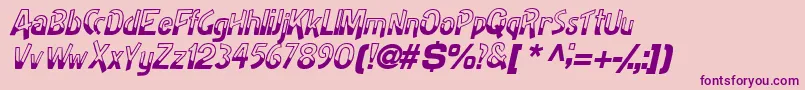 HalfbakedsskItalic Font – Purple Fonts on Pink Background
