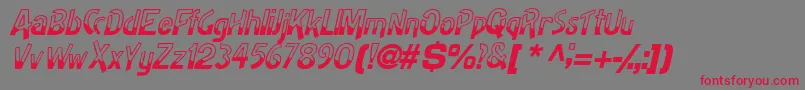 HalfbakedsskItalic Font – Red Fonts on Gray Background