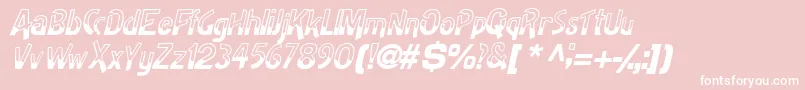 HalfbakedsskItalic Font – White Fonts on Pink Background