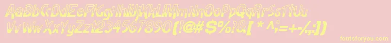 HalfbakedsskItalic Font – Yellow Fonts on Pink Background