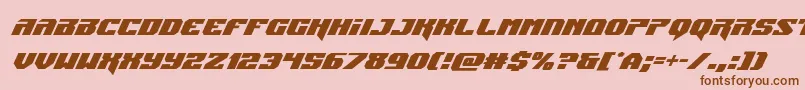 Jumperssuperital Font – Brown Fonts on Pink Background