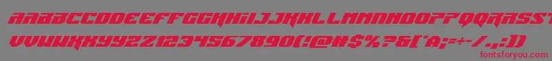 Jumperssuperital Font – Red Fonts on Gray Background
