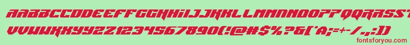 Jumperssuperital Font – Red Fonts on Green Background