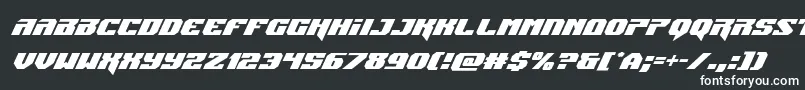 Шрифт Jumperssuperital – белые шрифты на чёрном фоне