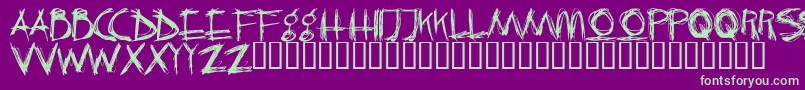 Crazk Font – Green Fonts on Purple Background