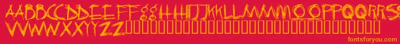 Crazk Font – Orange Fonts on Red Background