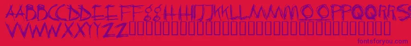 Crazk Font – Purple Fonts on Red Background