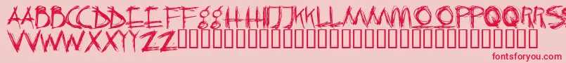 Crazk Font – Red Fonts on Pink Background