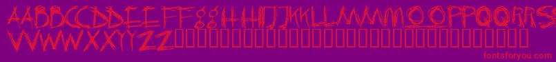 Czcionka Crazk – czerwone czcionki na fioletowym tle