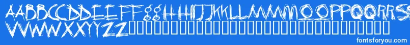 Crazk Font – White Fonts on Blue Background