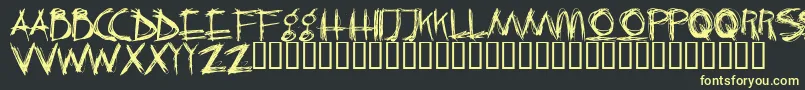 Crazk Font – Yellow Fonts on Black Background
