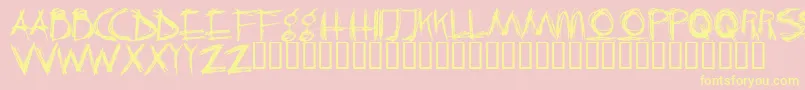 Crazk Font – Yellow Fonts on Pink Background