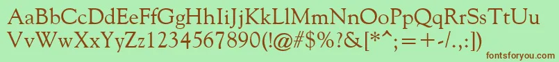 FilcoOldeStyle Font – Brown Fonts on Green Background