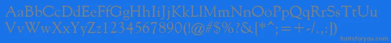 Шрифт FilcoOldeStyle – серые шрифты на синем фоне