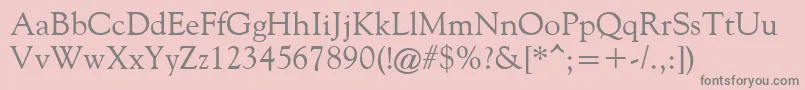 FilcoOldeStyle Font – Gray Fonts on Pink Background