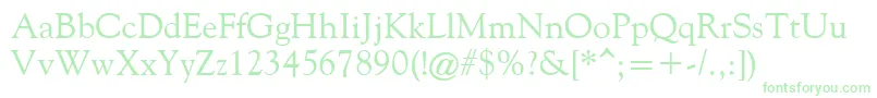 Шрифт FilcoOldeStyle – зелёные шрифты на белом фоне